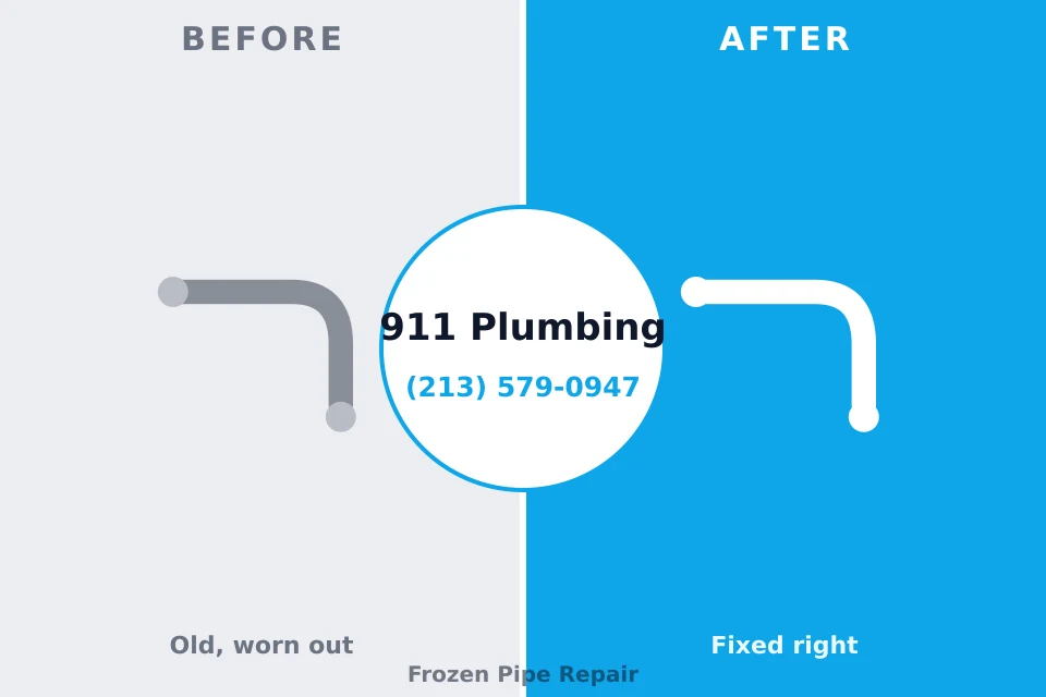 Before and after: plumbing company Selma, CA